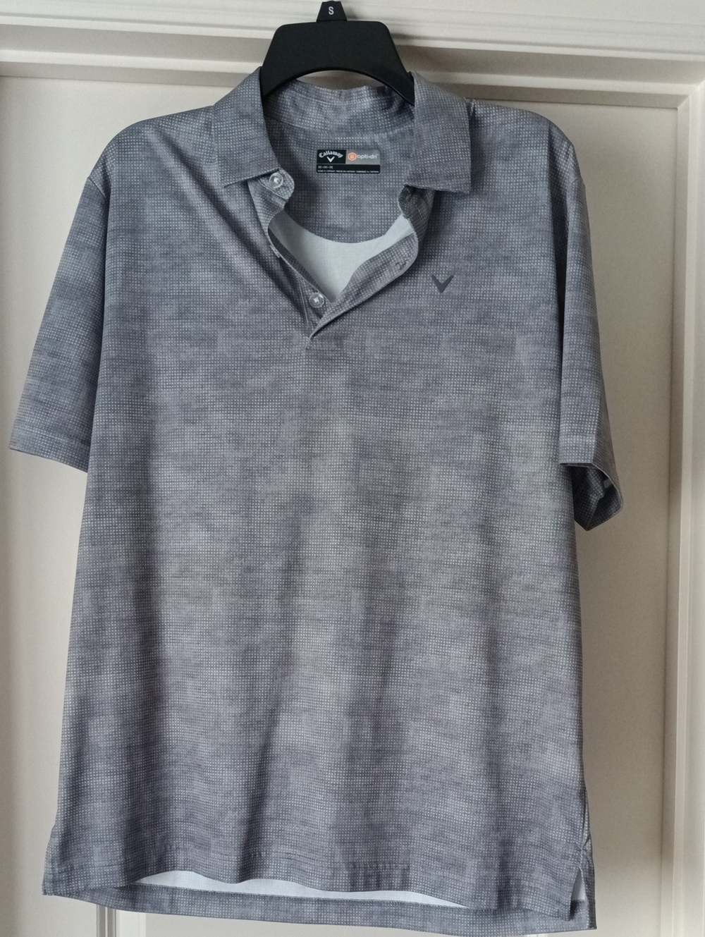 Callaway Men's Gray Micro-Pattern Golf Polo